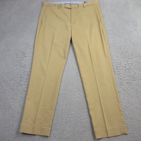 Polo Ralph Lauren Mens Stretch Straight Fit Chino Pants size 35 x 30 Khaki Slack - Picture 1 of 10